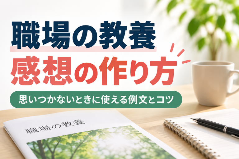 職場の教養の感想の作り方｜思いつかないときに使える例文とコツ